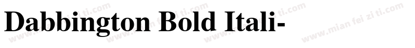 Dabbington Bold Itali字体转换
